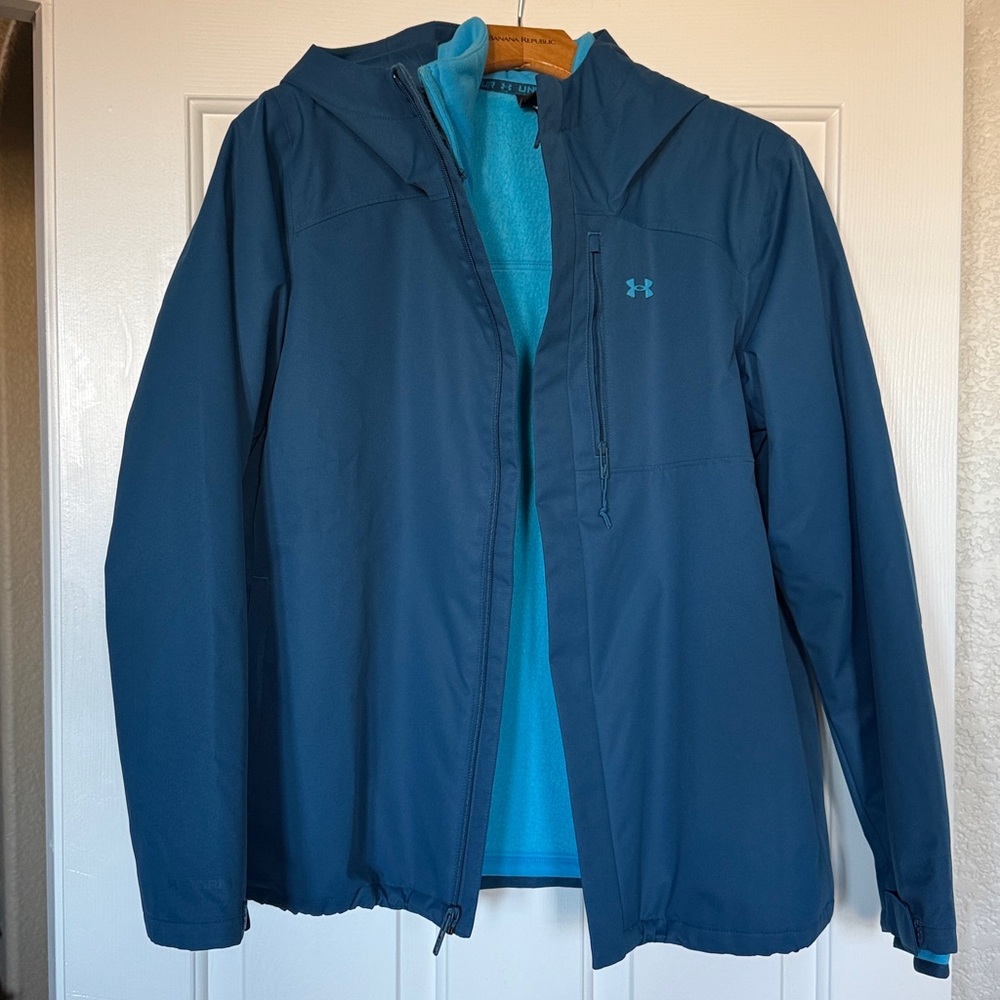 Under Armour Teal Hooded Jacket with zip out fleece lining